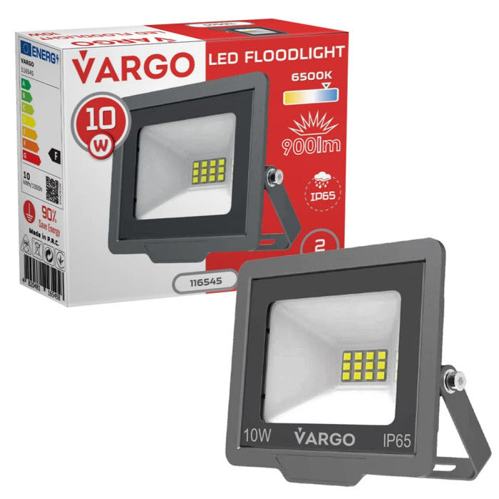 LED прожектор VARGO 10W 220V 900lm 6500K V-116545